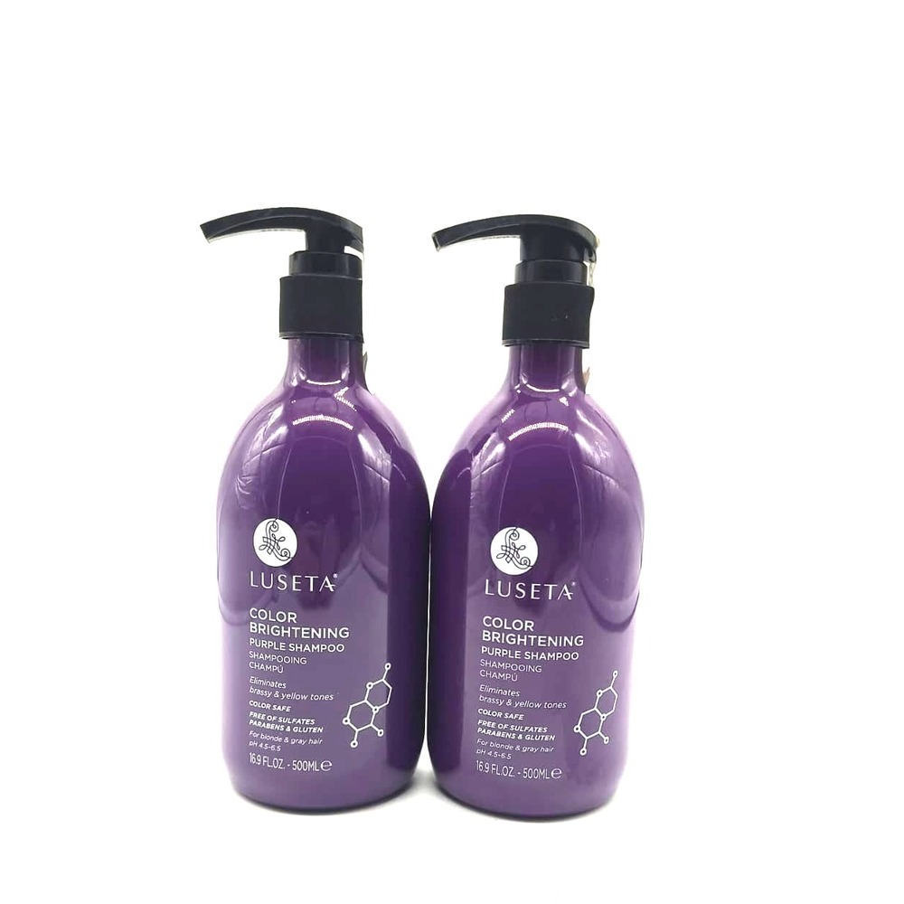 Luseta Purple Shampoo for Blonde & Gray Hair 16.9oz Pack of 2 Color Brightening
